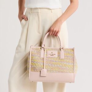 Kurt Geiger London Medium Chiswick Raffia Tote Bag Beige/Bone